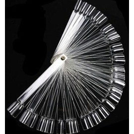 Domire 50 Tips Clear Fan-shaped Nail Art Display