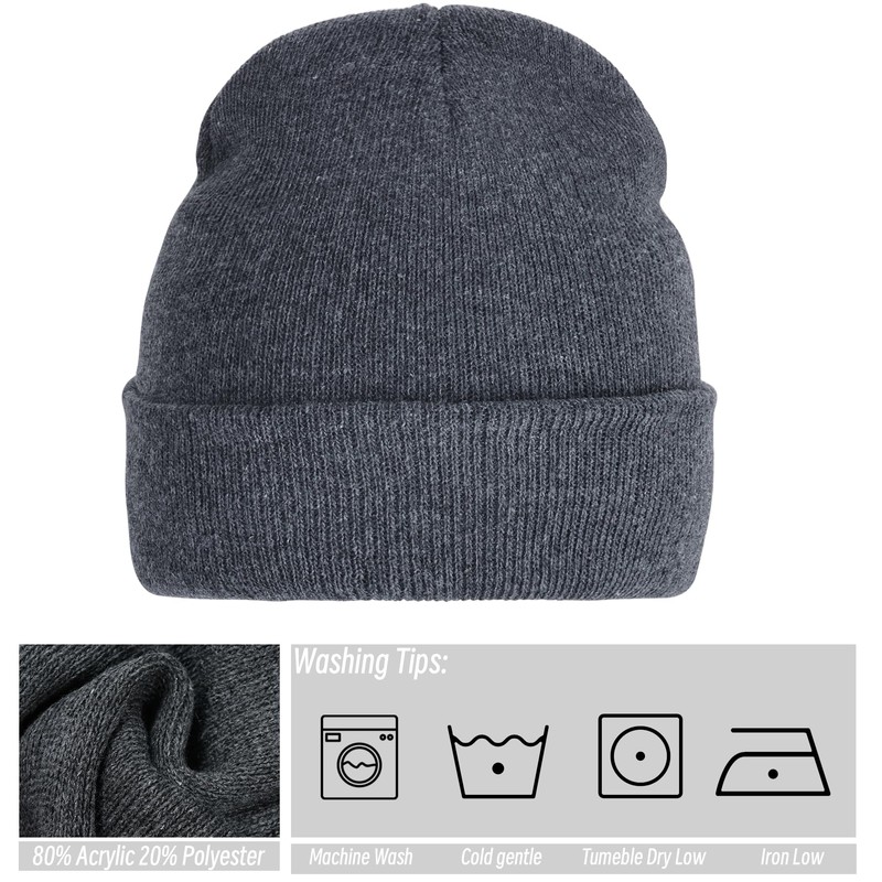 Pistha Beanie for Men Women, Slouchy Knitted Beanie Hats Winter
