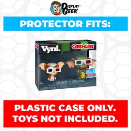 Display Geek, 1 x Plastic Pop Protector Only Compatible with Vynl 2 Pack Box Gizmo & Gremlin 3D Glasses NYCC Funko Pop - Nothing Else fits