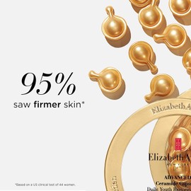 Elizabeth Arden Daily Ceramide Serum Capsules, Advanced Anti-Aging Skincare for Minimizing Wrinkles, Fragrance-Free, Enhances Skin Hydration and Radiance