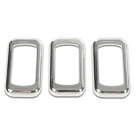 Chrome Plastic Rocker Switch Trim Compatible with Freightliners & Peterbilt & Kenworths Using Rocker Switches Three Pack of Switch Trim Rocker Plain Snap Mount 3PCS