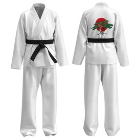 SXSHUN Karate Suit Children's Judo Suit Boys Girls Taekwondo Suit with Black Belt Professional Martial Arts Suit for Beginners, White