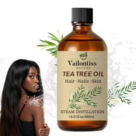 Vailontiss Tea Tree Oil, Scalp & Hair Strengthening Oil, Tea Tree Oil for Hair Growth, Dandruff Removal and Hair Strengthening for All Hair Types(Tea Tree Oil, 16 Fl Oz)