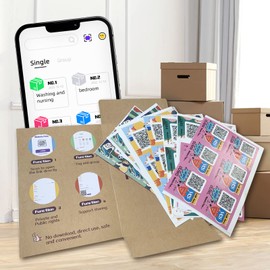 Color-Coded Cartoon QR Code Labels for Storage & Organization - 48-Pack - Compatible with iOS, Android, and Web - No Subscription Fees