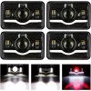 Bricologht For Chevy C10 Pickup truck 1980-1986 4PCS 4x6" LED