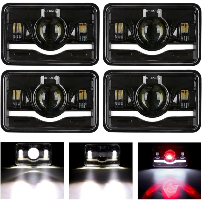 Bricologht For Chevy C10 Pickup truck 1980-1986 4PCS 4x6" LED