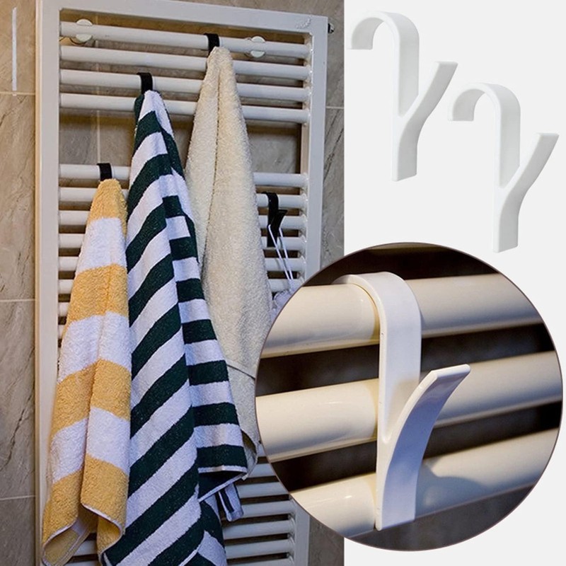 Heanvmyss 10 Pcs Towel Radiator Brackets Hooks,Bathroom Radiator Hooks for
