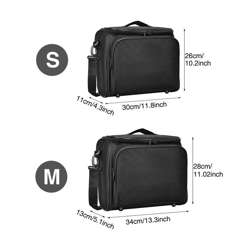 Laluky Video Projector Case, Projector Carrying Bag, Zipper Closure Projector