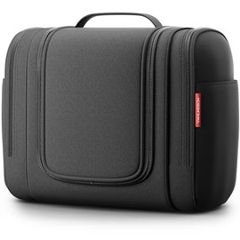 VanLindson Toiletry Bag XXL, 9 Litre Storage Space, 3-in-1 Hanging Toiletry Bag for Women, Men and Children, Cosmetic Bag for Travel, Wash Bag, Wash Bag, Water Resistant, black, XXL, Minimalist