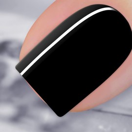 BURANO Gel Nail Polish, Gel Gel Polish 15ml Gel Colors Gel Neon Gel Soak Off UV Led Nail Lamp Gel Polish 1 Bottle 0.5 Oz Nail Art DIY Home Hot Color Nails (Black)