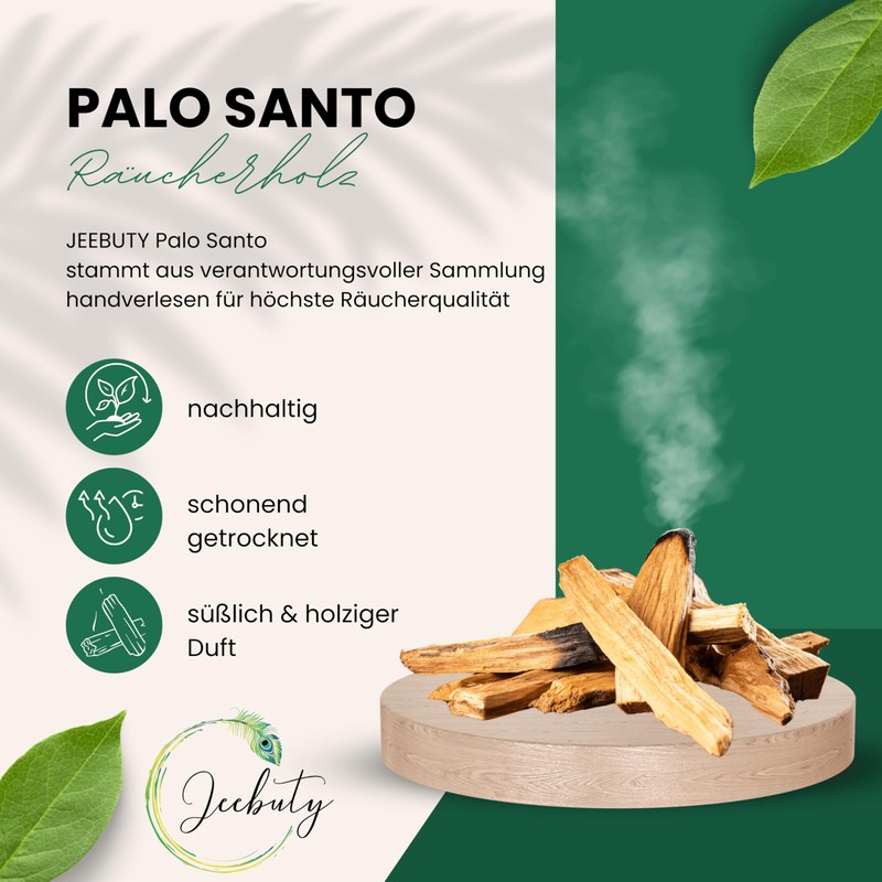 JEEBUTY Palo Santo, 8 pieces of smoking wood (approx. 10