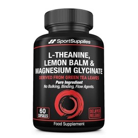 L-Theanine Green Tea Extract with Added Lemon Balm Extract and Chelated Magnesium Glycinate - Derived from Green Tea Leaves - Sleep & Relaxation Support - Mental Clarity