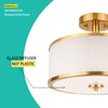 Edwarmlux 3-Light Semi Flush Mount Ceiling Light Fixture, 12.6" Gold