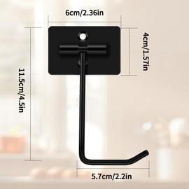 FYY Banana Hanger Hooks - Metal Banana Holder Under Cabinet, Folding Hook for Bananas or Other Kitchen Items, Kitchen Accessories to Keep Bananas Fresh (Black, 1 Pack)