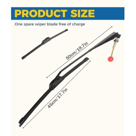 UBOG UTV Windshield Wiper Kit,Car Accessories Windshield Wipers,UTV Windshield Wiper,UTV Wiper Kit,Hand Operated Manual Windshield Wiper with Instructions,Suitable for Most UTV and Golf Carts
