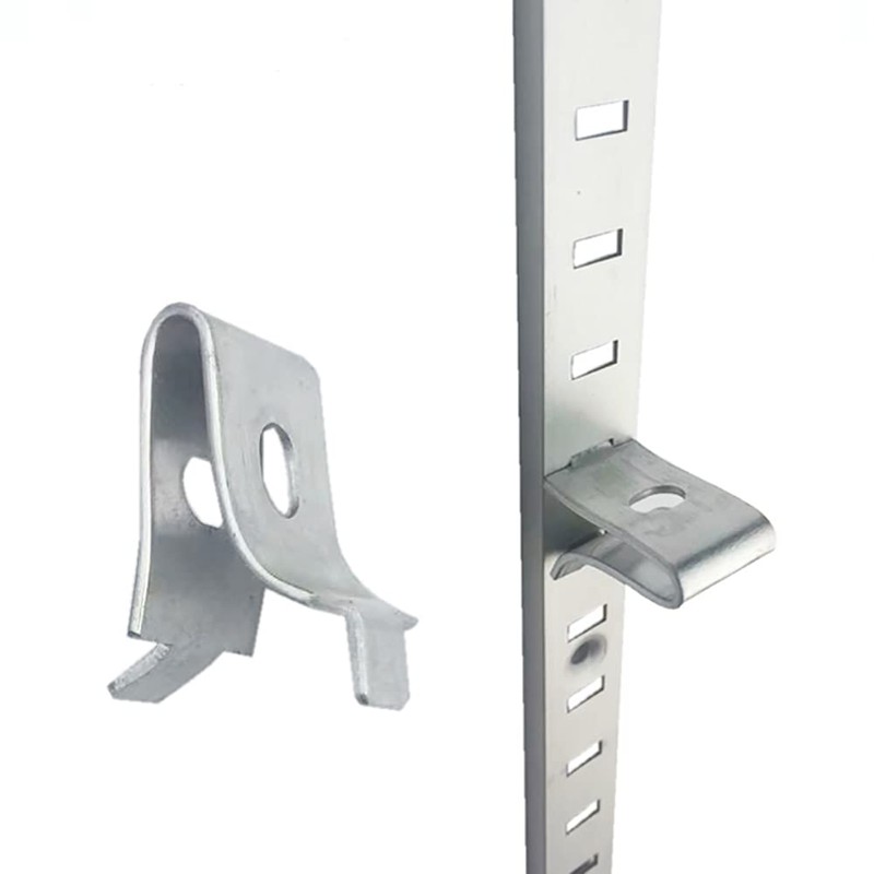 HugeDE 20 Pcs Adjustable Aluminum Shelf Bracket Clips Pilaster Shelf