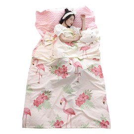 TRIWONDER - Forro de saco de dormir para camping, sábana de viaje, saco de dormir ligero de algodón, para camping, viajes, hoteles y mochileros (rosa, M - 47 x 91 pulgadas)
