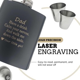 Father of the Bride Gifts from Daughter, Father of the Bride Gift Favorite Walk, Dad Wedding Day Gift Flask, Gifts for Father of the Bride from Bride, Dad Wedding Gift from Bride (your little girl)