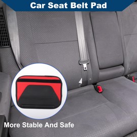 Hihaha Carbon Fiber Pattern Seat Belt Covers/Backpack Shoulder Pad Multifunctional Seat Belt Pad Cover for Truck Car SUV/Comfort Breathable Faux Leather 6.5x23cm / 1pcs Black Red