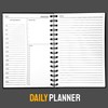 Undated Hardcover Daily Planner Notebook With Schedule Hourly Appointment Book