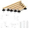AquaChase Natural Bamboo Grab Bar for Bathroom & Toilet, ADA