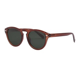 I-SEA Men's Swell Polarized Sunglasses - Mens Sunglasses with Scratch-Resistant & Hydrophobic-Coated Lenses, Trendy Sunglasses with Polycarbonate Frame - Brown Frame, Smoke Polarized Lens