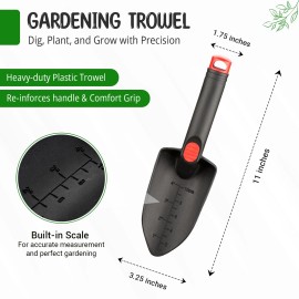 Oli's Toy Factory 11" Black Nylon Plastic Durable Camping Backpacking Gardening Shovel Trowel