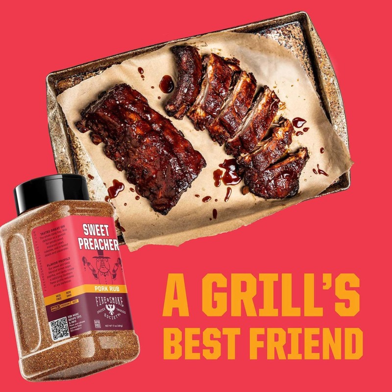 Fire And Smoke Society Sweet Preacher BBQ Rub, 17 oz.