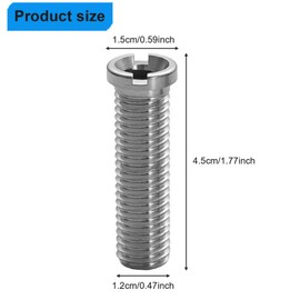 Sink Bolt Screw Stainless Steel Kitchen Sink Strainer Screw 45 MM Stainless Steel Screws for Sink Basket Stainless Steel Sink Basket Filter Screws for Kitchen Sink Filters, Washbasin Filters (2 Pcs)