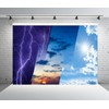 Loccor 9x6ft Fabric Climate Change Backdrop Variety Weather Condition Collage