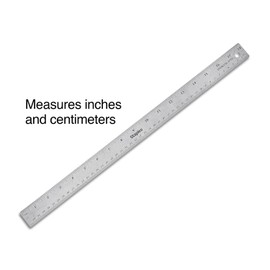 Staples 2772901 Stainless Steel Ruler with Non Slip Cork Base 18-Inch (51899)