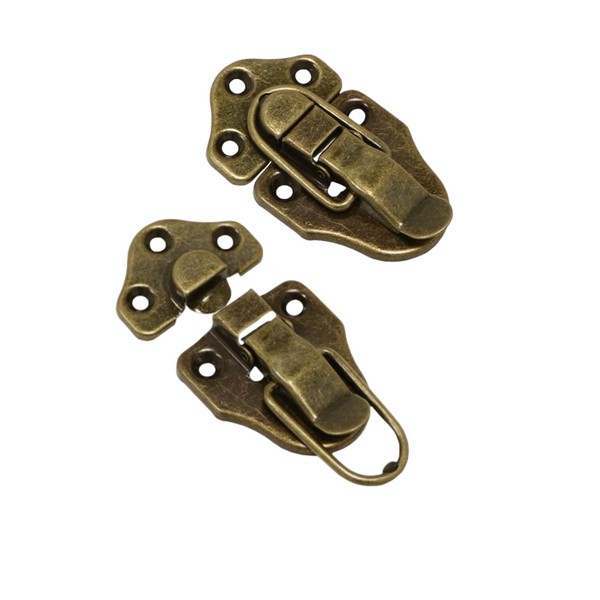 YFFSFDC Box Latch Hasp Antique Bronze Tone Set of 2