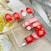 Christmas Press on Square Nails Short Length Glossy Acrylic Square
