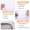 Kesfey White Rectangle Elastic Fitted Tablecloth, 30x72 Inches Waterproof Polyester