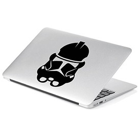 Yoonek Graphics Clone Trooper Vinyl Decal Sticker # 852 (4" x 3.1", Black)