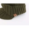 Magracy Men's Winter Knit Visor Hat Outdoor Thick Peaked Beanie