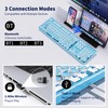 SEUNKWANG EWEADN TK950 Typewriter Keyboard Wireless Mechanical Keyboard, 104 Keys