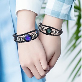 LittleFathand Zodiac Constellation Bracelets for Women Men Layered Woven Zodiac Sign Spirit Bracelet for Couple Friendship Jewelry Gift (11)