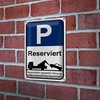 Parkplatzschild | Reserviert | Abschleppwarnung | Außenbereich | 20 cm
