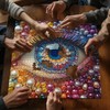Impossible Puzzles for Adults1000 Pieces, Eye Colorful Gradient Crystal Diamond