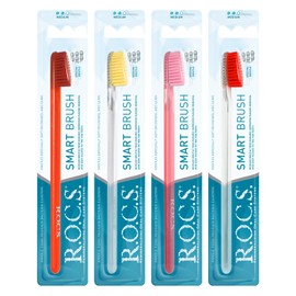 R.O.C.S. Zahnbürste Classic Medium - Intelligentes Bürstsystem - Entwickelt in Zusammenarbeit mit Zahnärzten - Intelligentes Zähneputzen - Hochwertige Borsten (farbe kann nicht ausgewählt werden)