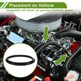 HOPESPANNER Universal 12ft Fuel Hose 3/8"ID Fuel Line Hose 0.62"OD Fuel Hose Vacuum Hose Automotive Fuel Hose NBR Rubber 1 Pcs