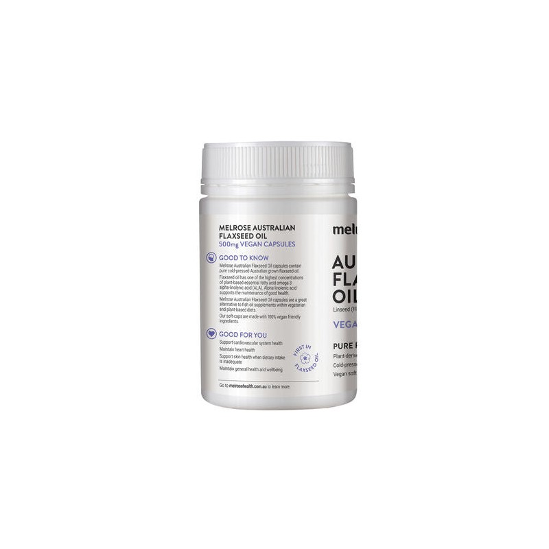 Melrose Organic Flaxseed Vegan 500mg 240 Capsules