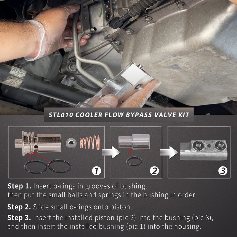 Tektall STL010 Cooler Flow Bypass Valve Kit Compatible with G.M