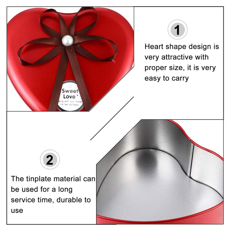 Metal Heart Tin: Heart Shaped Boxes, Candy Boxes With Bow