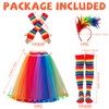 Angenster Angenster Karneval Regenbogen Kostüm Damen Set, Tüllrock Damen Kostüm