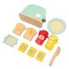 Toaster Toy Set Safe Durable Solidwood Round Edges Hand Eye