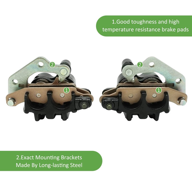 JAVIK Front Left Right Brake Calipers & Pads for Kawasaki