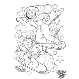 House of Marbles Glow Galaxy Colour in Poster and Glow Stars for Ceiling