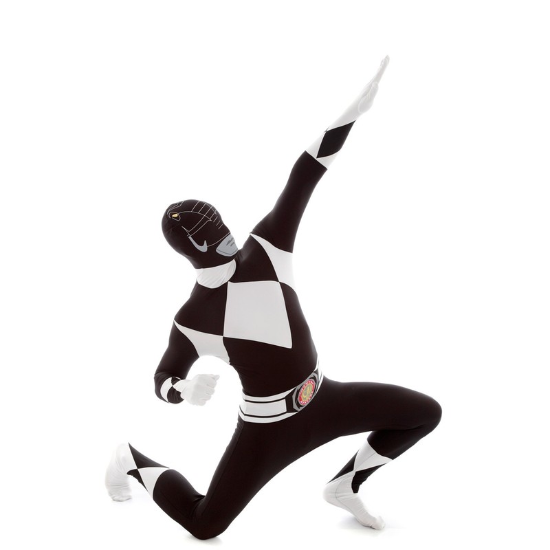 Morphsuits Men's Power Rangers Morphsuit, Black, Medium
